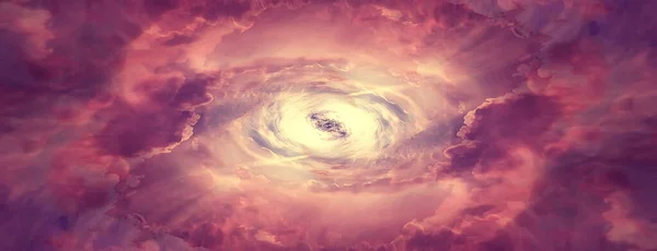Orange Himmel Universum Virvlande Abstrakt Bakgrund — Stockfoto