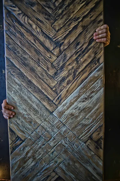 Kayu Tekstur Parket Countertop Lama Apartemen Vintage Latar Belakang Abstrak — Stok Foto