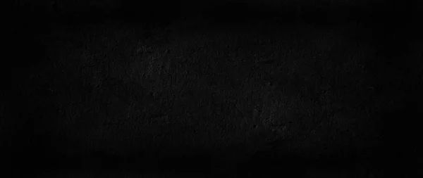 Panorama Czarny Beton Tło Ściana Abstrakcyjny Grunge Strych Tekstury — Zdjęcie stockowe