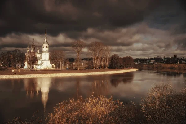 Kościół Wołogdów Cerkiew Prawosławna Klasztor Wołogdów Północy Rosji Turystyka Pielgrzymkowa — Zdjęcie stockowe