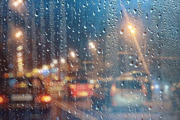 Rain Urban Traffic Cars Night View City Traffic Flow City — Stock Photo, Image