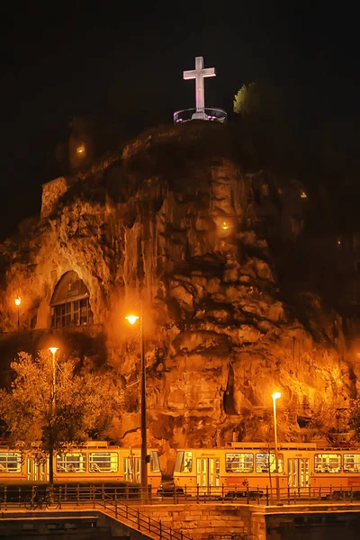 Vista Nocturna Arquitectura Budapest Hungary Viaje Turístico Vida Nocturna Europa —  Fotos de Stock