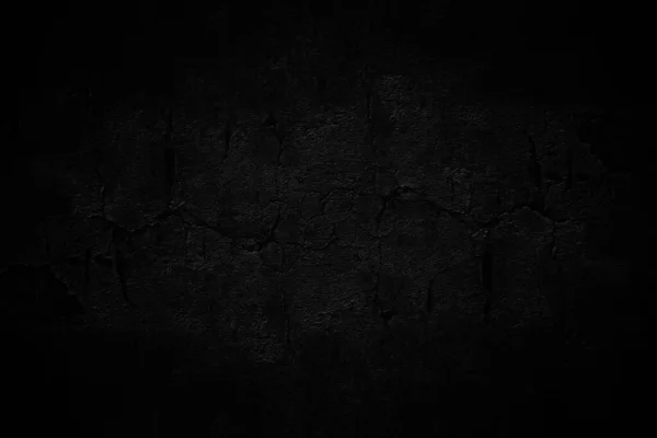 抽象黑色背景空白混凝土墙体粘结开裂质感 — 图库照片