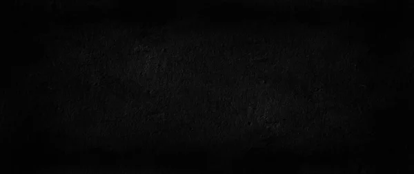 Panorama Black Concrete Background Wall Abstract Grunge Loft Texture — Stock Photo, Image