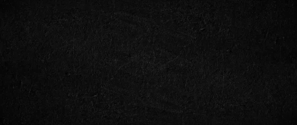 Panoráma Fekete Beton Háttér Fal Elvont Grunge Tetőtér Textúra — Stock Fotó