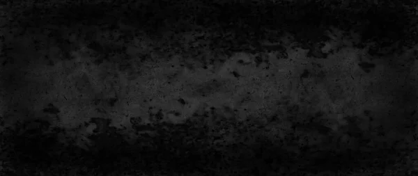 Panorama Černý Beton Pozadí Zeď Abstraktní Grunge Podkrovní Textura — Stock fotografie