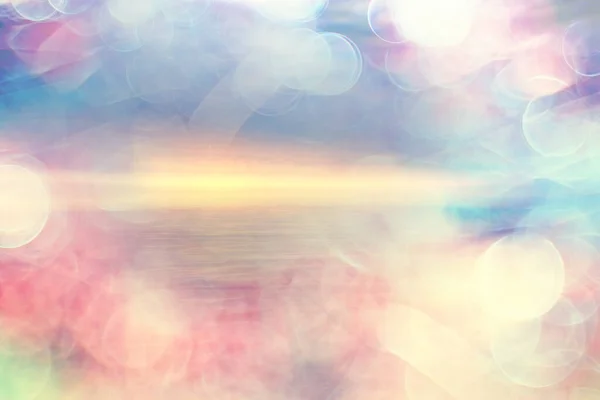 Абстрактний Захід Сонця Озері Пейзажна Вода Небо Розмитий Вид Свободу — стокове фото