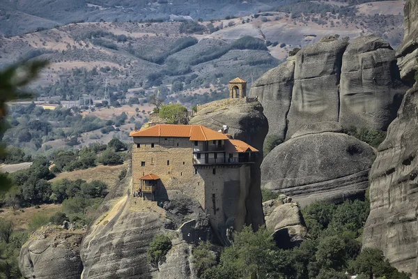 Paisagem Mosteiro Meteora Greece Mosteiro Ortodoxo Nas Montanhas Cristianismo Visão — Fotografia de Stock