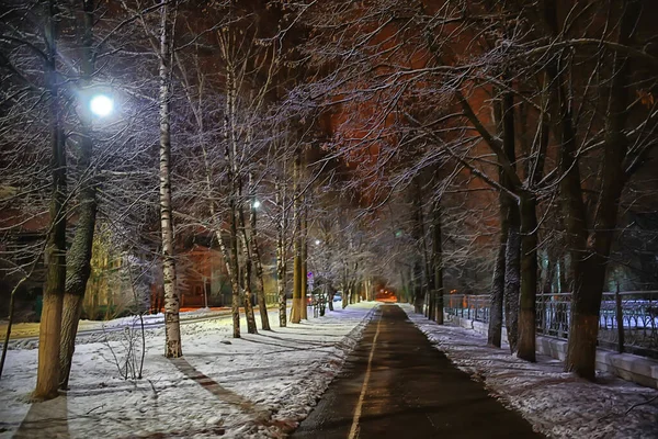 Abstrakt Suddig Bakgrund Landskap Jul Snö Stad Gata Fallande Snöflingor — Stockfoto