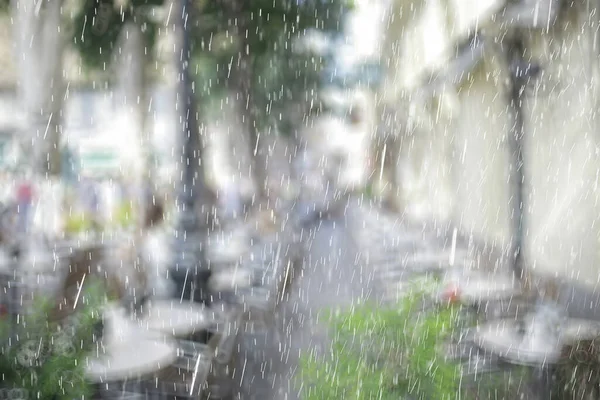 Βροχή Τοπίο Καιρός Στην Ευρωπαϊκή Πόλη Αφηρημένο Τοπίο Φόντο Φθινόπωρο — Φωτογραφία Αρχείου