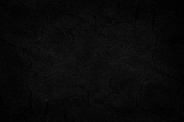 Abstrakte Schwarze Hintergrund Leere Betonwand Grunge Stuck Rissige Textur — Stockfoto