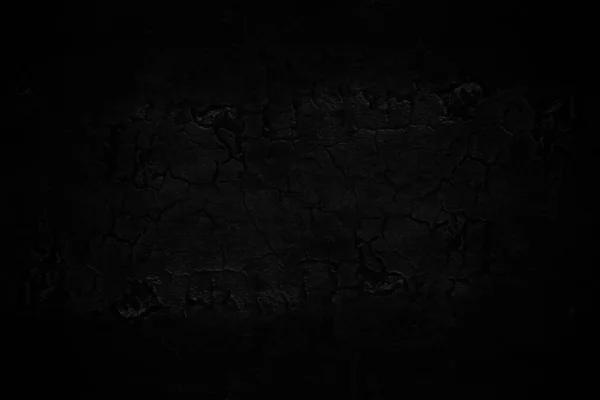 Abstract Black Background Blank Concrete Wall Grunge Stucco Cracked Texture — Stock Photo, Image