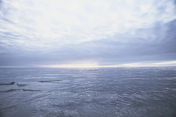 Abstrakt Solnedgång Sjön Landskapsvatten Och Himmel Suddig Frihet Natur Koncept — Stockfoto