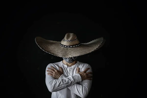Άγρια Δύση Ρετρό Καπέλο Τύπος Έννοια Αμερική Στυλ Vintage Άνθρωπος — Φωτογραφία Αρχείου