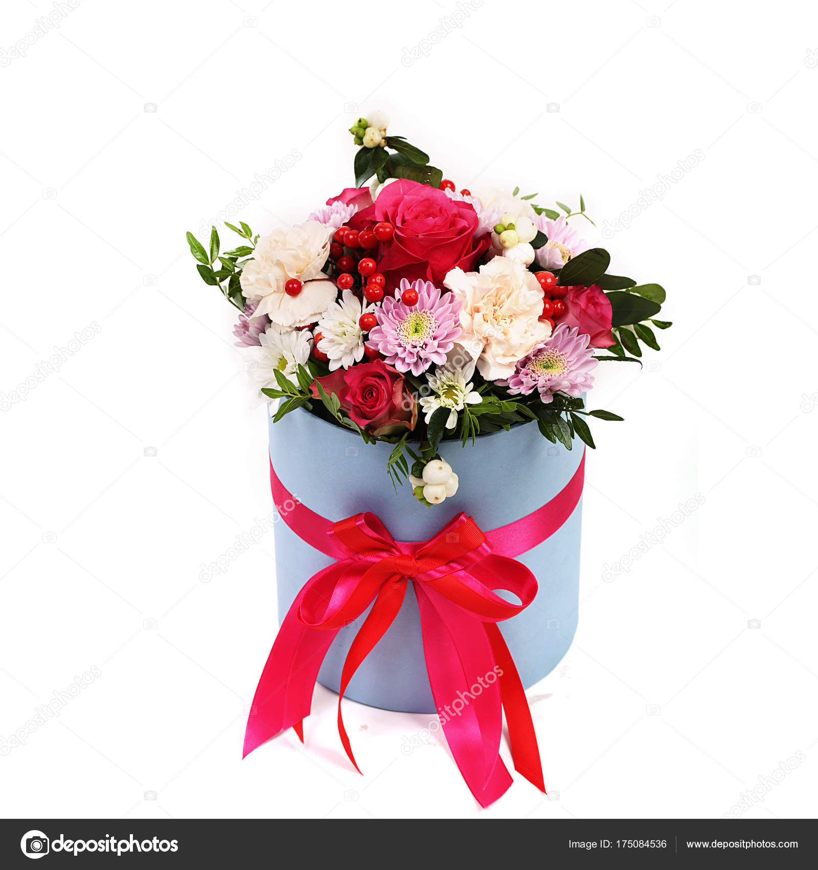 Bouquet De Fleurs Différentes De Verts Rouges Jaunes