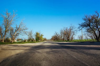 Asfalt ülke Road Önden Görünüm