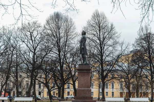 Saint Petersburg Russia Marzo 2020 Parco Vuoto Nel Centro Della — Foto Stock