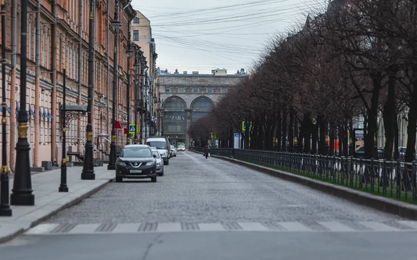 Saint Petersburg Rusland Maart 2020 Lege Straten Het Centrum Van — Stockfoto