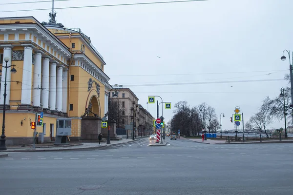 Сен Петерсбург Росія Березня 2020 Пусті Вулиці Центрі Міста Перший — стокове фото