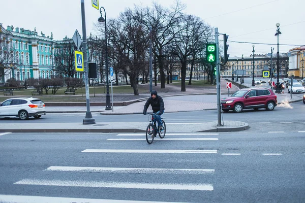 Saint Petersburg Rusia Marzo 2020 Calles Vacías Centro Ciudad Primer — Foto de Stock