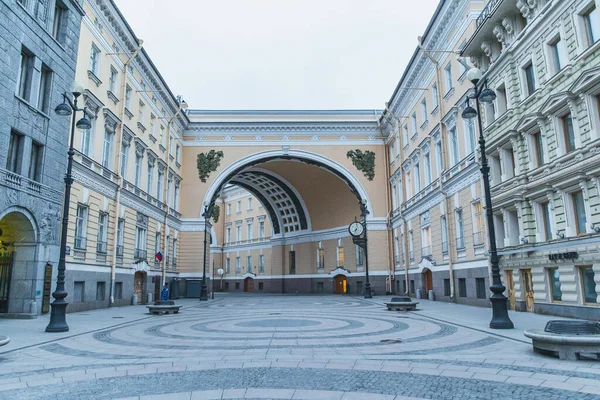 Saint Petersburg Russia Marzo 2020 Arco Vuoto Dello Stato Maggiore — Foto Stock
