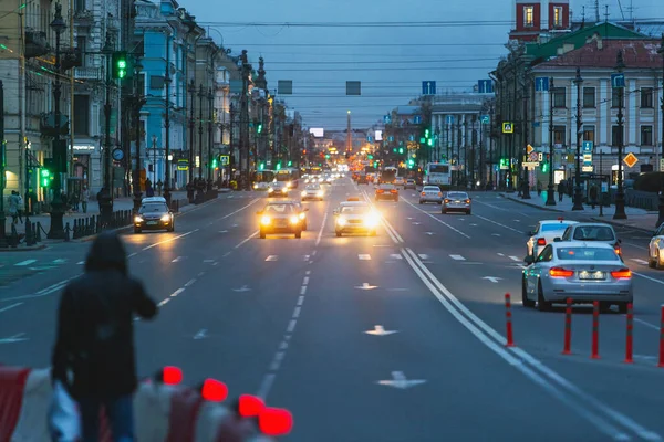 Saint Petersburg Rusia Marzo 2020 Ciudad Vacía Primer Día Aislamiento — Foto de Stock