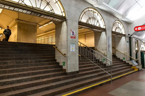 Saint Petersburg Rusland April 2020 Zijaanzicht Van Het Metrostation Admiralteyskaya — Stockfoto