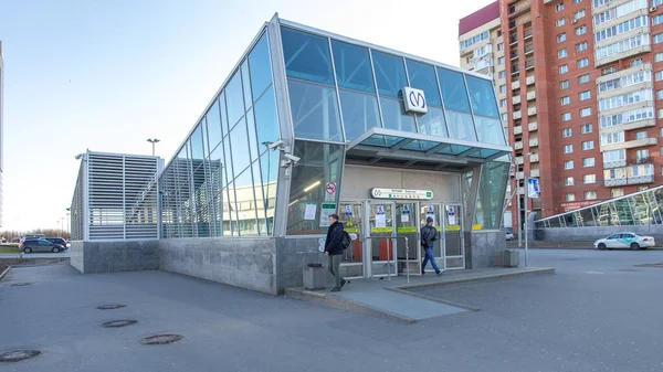 Saint Petersburg Rusia Abril 2020 Vista Exterior Estación Metro Begovaya — Foto de Stock