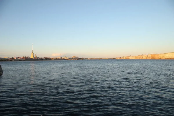 Panoramautsikt Från Bron Till Peters Och Pauls Fästning Dagen — Stockfoto