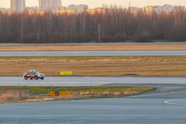 San Petersburgo Rusia Abril 2020 Aeropuerto Internacional Pulkovo Vacío Vista —  Fotos de Stock