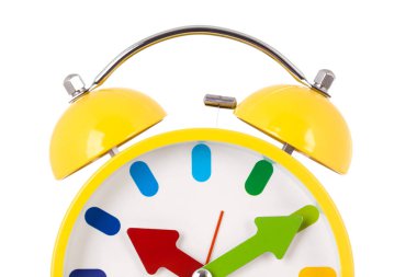 çalar saat izole beyaz arka plan üzerinde