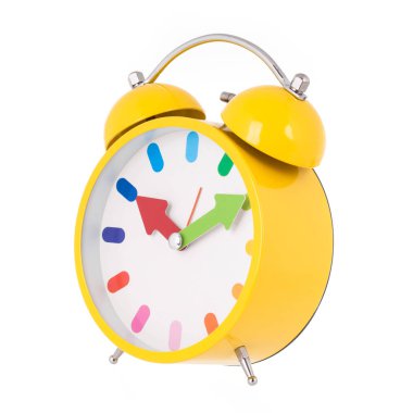 çalar saat izole beyaz arka plan üzerinde