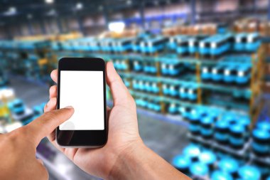 Yakıt tankları ambarının bulanık arka plan.