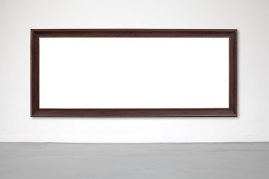 Klasik çerçeve Beyaz çimento üzerinde duvar showroom ve Galeri.