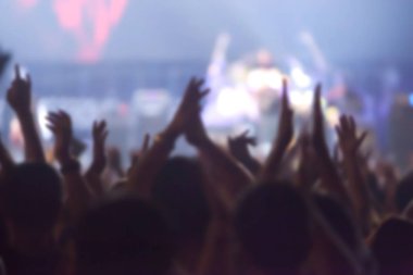 birçok seyirci konser büyük kaya con bulanık görüntü arka planı