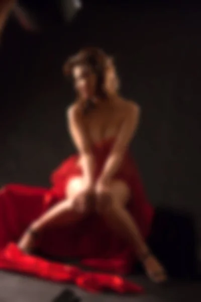 Verschwommener Hintergrund von Frauen nackt mit Lichtstudio auf schwarzem Ba — Stockfoto