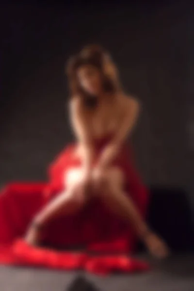 Blurry background of women nude with lighting studio on black ba — Stock Photo, Image