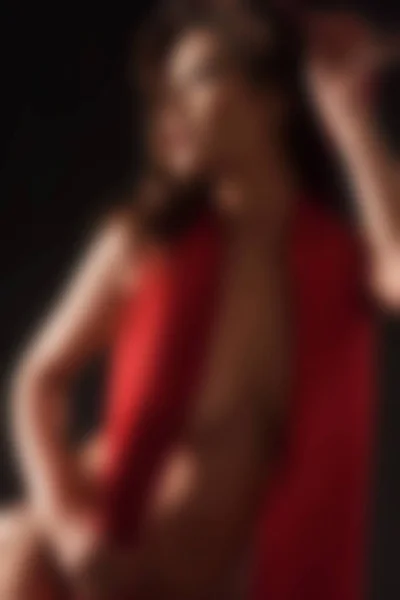 Suddiga bakgrunden av kvinnor naken med belysning studio på svart ba — Stockfoto