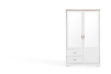 İzole kopya için alan beyaz zemin üzerine beyaz gardrop.