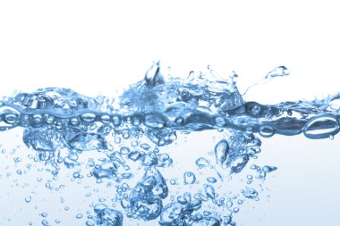 Su beyaz arka plan üzerinde izole kabarcık.