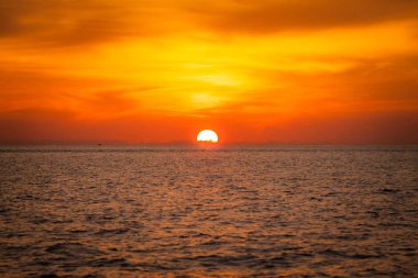 bulanık arka plan güzel deniz günbatımı