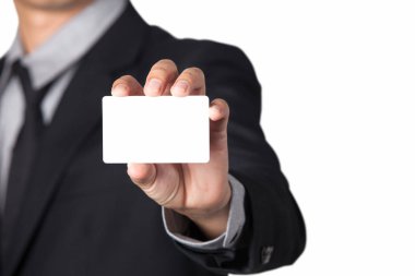 Alan adı kartıyla kopya için gösterilen bir işadamı.