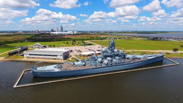 Pancernik USS Alabama — Zdjęcie stockowe