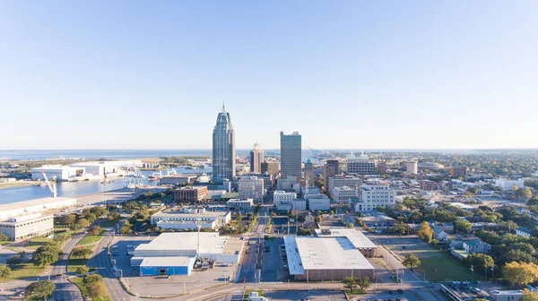 Flygfoto av Downtown Mobile, Alabama — Stockfoto