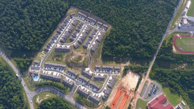 İspanyol Fort, Alabama toplumun havadan görünümü 
