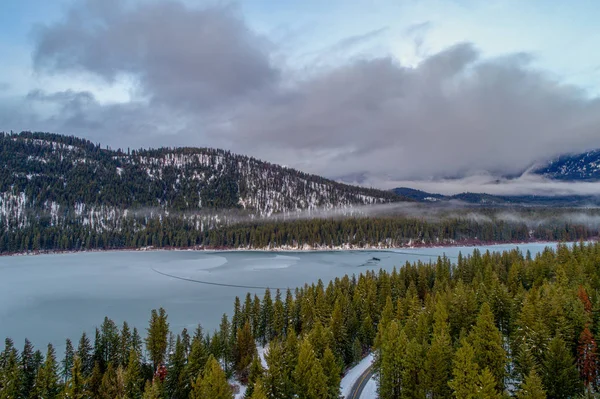 Vista Aérea Del Lago Fish Sus Alrededores Cerca Leavenworth Washington —  Fotos de Stock