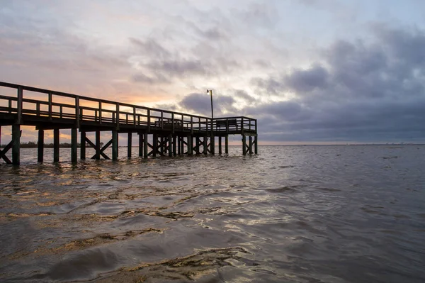 Costa Del Golfo Alabama Mobile Bay Atardecer Enero 2020 —  Fotos de Stock