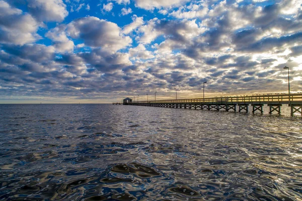 Spiaggia Biloxi Sulla Costa Del Golfo Del Mississippi Nel Febbraio — Foto Stock