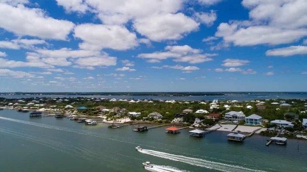 Luchtfoto Van Ono Island Aan Golf Van Alabama — Stockfoto