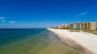 Pensacola, Florida 'daki Perdido Key plajının havadan görüntüsü 